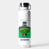 協力フィールドチーム名プレーパーソナライズされたヤー ウォーターボトル (背面)