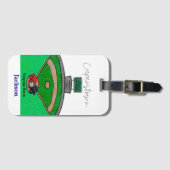 協力フィールドチーム名プレーパーソナライズされたヤー ラゲッジタグ (正面横)