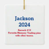 協力フィールドチーム名プレーヤーメモリ セラミックオーナメント (裏面)