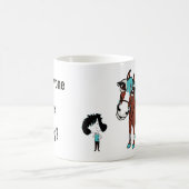 協力的で励ましの高い表情 コーヒーマグカップ (中央)