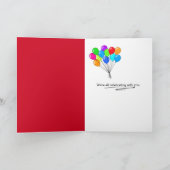 協力者からのハッピーバースデーの気球 カード (内部)