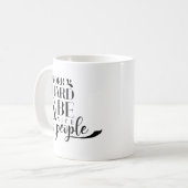 協力者はハードワークを引用しましたり及び人々にニースです コーヒーマグカップ (正面左)