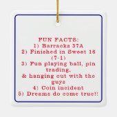 協力NY写真野球選手のおもしろい事実 セラミックオーナメント (裏面)