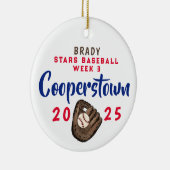 協力NY野球おもしろいファクトサンタハットカスタム セラミックオーナメント (右)