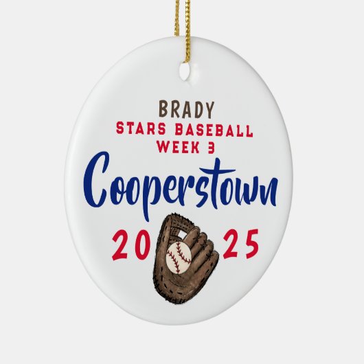 協力NY野球おもしろいファクトサンタハットカスタム セラミックオーナメント (右)