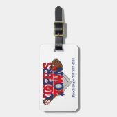 協力NY野球愛国的こうもりグローブベース ラゲッジタグ (正面縦)