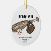 協調型NY野球カスタムおもしろいファクト・メモリー セラミックオーナメント (右)