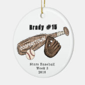 協調型NY野球カスタムおもしろいファクト・メモリー セラミックオーナメント (左)