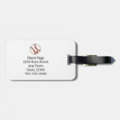 協調型NY野球ママかわいいこうもりスポーツママ ラゲッジタグ (裏面横)