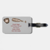 協調型NY野球選手スポーツこうもりバッグ ラゲッジタグ (裏面横)