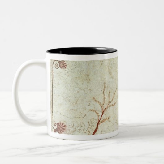 南からのダイバーの墓から絵を描くこと ツートーンマグカップ (左)