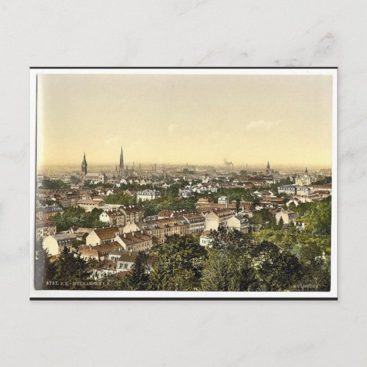 南からのビュー，ムラハウゼン， Alsace Lorraine, Germa ポストカード (正面)