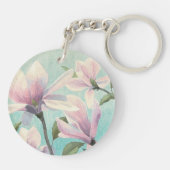 南からのピンクの花 キーホルダー (裏面)