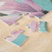 南からのピンクの花 ジグソーパズル (側面)