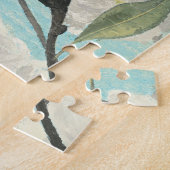 南からの白い花 ジグソーパズル (側面)