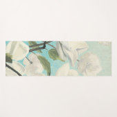 南からの白い花 ヨガマット (正面(横))