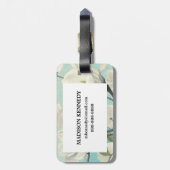 南からの白い花 ラゲッジタグ (裏面縦)