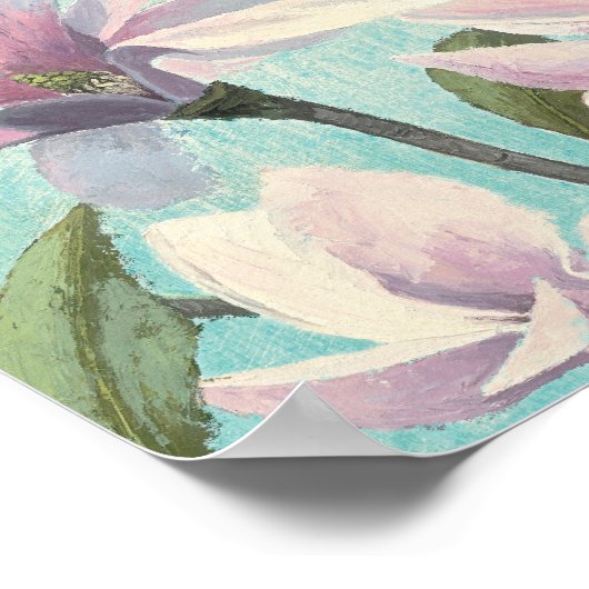 南から咲くピンク ポスター (角)