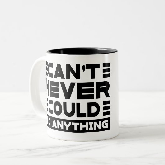 南ことわざはマグカップを何もできない ツートーンマグカップ (正面左)