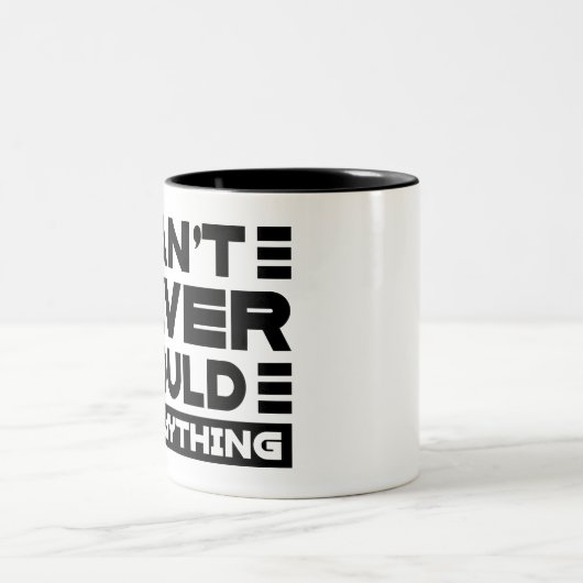 南ことわざはマグカップを何もできない ツートーンマグカップ (中央)