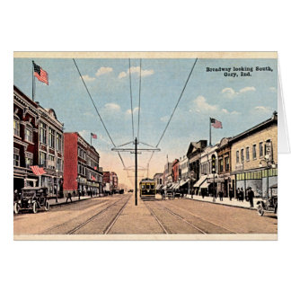 南に見るギャリー、インディアナのブロードウェイ