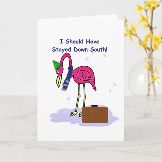 南のおもしろいクリスマスカードを残すべきだった カード (黄色い花)