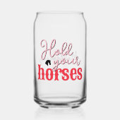 南のことわざピンク赤の馬を集める ガラス缶 (正面)