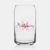 南のことわざピンク赤の馬を集める ガラス缶 (裏面)