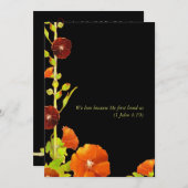 南のアルカロワの豪華な花の結婚式 招待状 (正面/裏面)