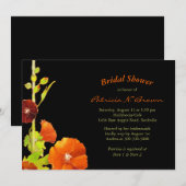 南のフヨウの秋のブライダルシャワー 招待状 (正面/裏面)