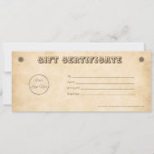 南のロゴのギフト証明書を持つ西ブラウン (裏面)