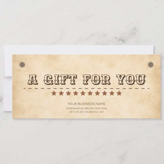 南のロゴのギフト証明書を持つ西ブラウン (正面)