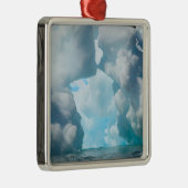 南の南端から離れた氷 メタルオーナメント (右)