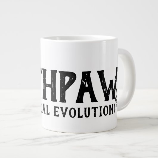 南の手(自然進化)の巨大なコフをスケッチ ジャンボコーヒーマグカップ (正面右)