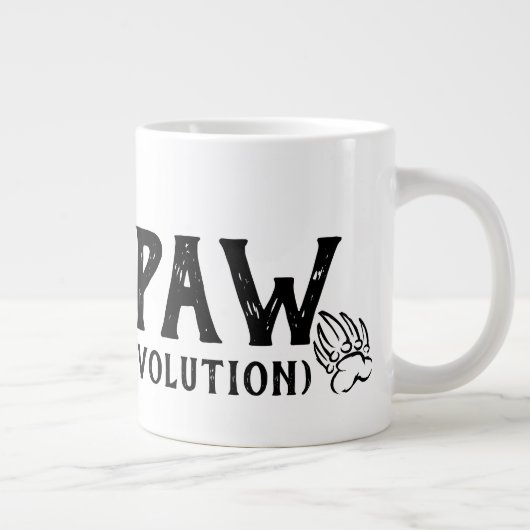 南の手(自然進化)の巨大なコフをスケッチ ジャンボコーヒーマグカップ (右)