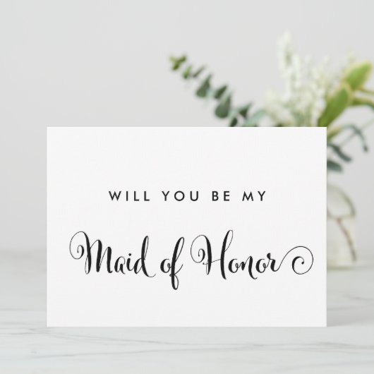 南の書道は私のメイド・オブ・オーナー(花嫁付き添い人) 招待状 (スタンド正面)