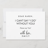 南の書道は私の花嫁になる 招待状 (裏面)