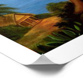 南の海の島、ヴィンテージ航空ポスター ポスター (角)