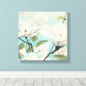 南の白い花 キャンバスプリント (インサイチュ (ウッドフロア))