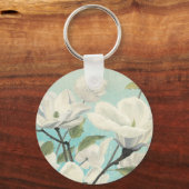 南の白い花 キーホルダー (正面)