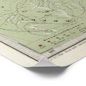 南の空の地図の中央 ポスター (角)