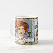 南のMUG-HERE私達は狂気を隠しません コーヒーマグカップ (正面左)