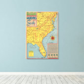 南へ向かう – 東海岸の統一された州 キャンバスプリント (インサイチュ (ウッドフロア))