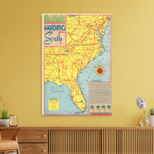 南へ向かう – 東海岸の統一された州 キャンバスプリント (インサイチュ (リビング))