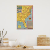 南へ向かう – 東海岸の統一された州 ポスター (キッチン)