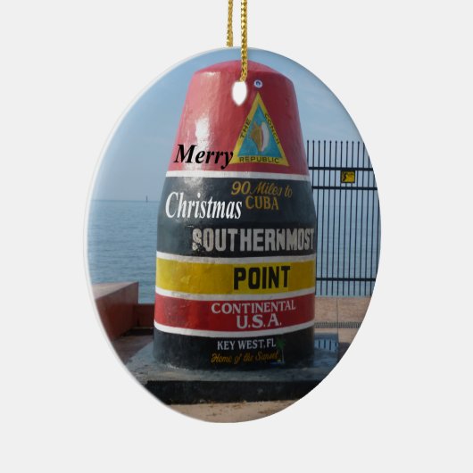 南ほとんどのマーカー セラミックオーナメント (右)