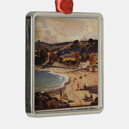 南またはGreat Western鉄道のビーチ場面 メタルオーナメント (右)