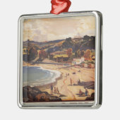 南またはGreat Western鉄道のビーチ場面 メタルオーナメント (左)