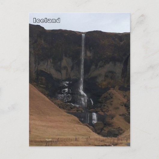 南アイスランドのフォスアシズー ポストカード (正面)