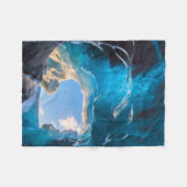 南アイスランドVatnajokull Icefieldクリスタルケーブ フリースブランケット (正面(横))